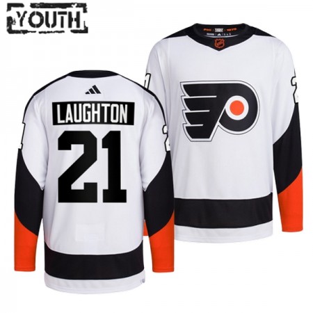 Dresovi Philadelphia Flyers Scott Laughton 21 Adidas 2022-23 Reverse Retro 2.0 Bijela Authentic - Dječji